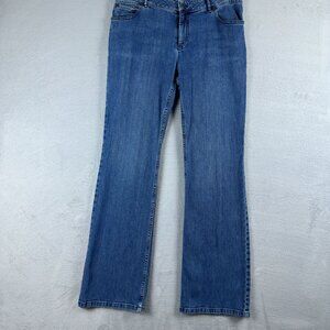 J. Jill Bootcut Jeans Mid Rise Medium Wash Denim Stretch Womens Size W31 Blue